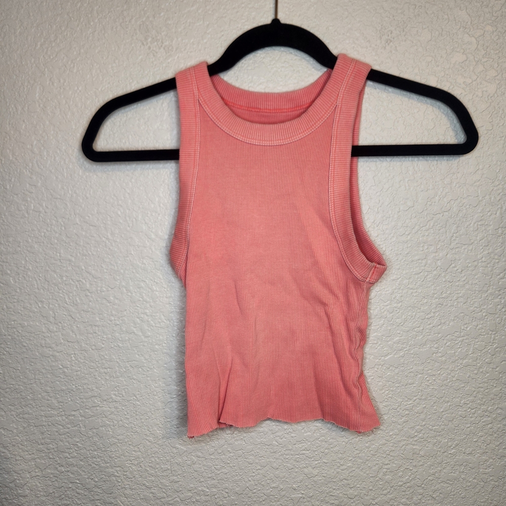 Aerie Pink Ribbed Women's Tank Top xs Athleisure